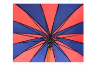 Payung Tongkat Kayu Ringan 26 Inches 14mm Poros Kayu Tahan Angin pemasok