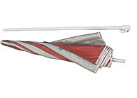 Desain Logo disesuaikan Portabel Pantai Payung 3.00mm Ribs Polyester Fabric pemasok