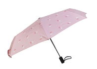 Merah Muda Payung Perjalanan Kompak, Payung Matahari Untuk Perjalanan Berbandul Karet pemasok