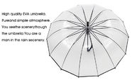 Payung Panjang Kubah Yang Jelas Berbentuk Kubah Fleksibilitas Kekuatan Tinggi Tahan Angin pemasok