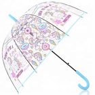 Payung Hujan Plastik Bening Mudah Dibuka 23 Inch 8 Ribs Digital printing pemasok