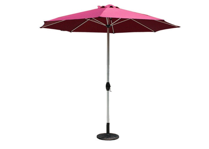 150 cm Payung Pantai Ditarik Perlindungan Uv Putih Tiang Logam Dilapisi pemasok