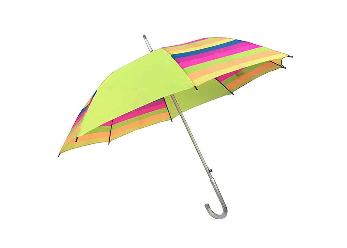 Colourful Flexible J Handle Payung, Straight Handle Umbrella Anti Uv pemasok