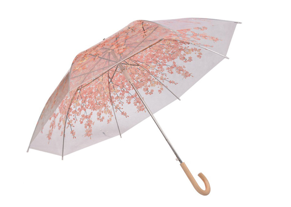 Payung Hujan Plastik Bening 33 Inches 97cm Beroperasi Dengan Mudah pemasok
